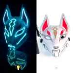 LED Luminous Fox Japanese Prom COS Mask