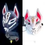 LED Luminous Fox Japanese Prom COS Mask