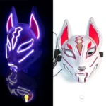 LED Luminous Fox Japanese Prom COS Mask